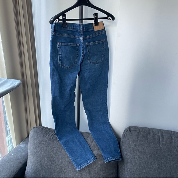 Everlane Authentic Stretch High-Rise Skinny Mid Blue - Picture 8 of 13